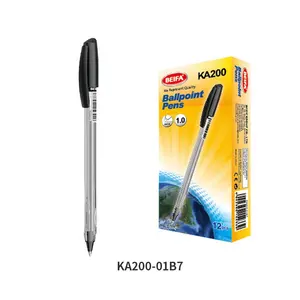 قلم حبر جاف من BEIFA KA200 برأس 1.0مم يتم توصيله بالشحن بنظام الكتابة السلسة قلم حبر جاف قابل للتخصيص بسعر المصنع