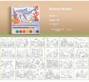 बच्चों के लिए शैक्षिक खिलौने कला चुंबकीय ड्राइंग बोर्ड पर्यावरण के अनुकूल कागज एक्वा डूडल मैट पेंटिंग खिलौना 22x 21cm - Product Image 3