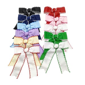 Aksesoris Anak Grosir Custom Daou, Pita Grosgrain Bergaris Yoke-edge, Jepit Rambut Buaya Buatan Tangan untuk Bayi dan Anak Perempuan - Product Image 5