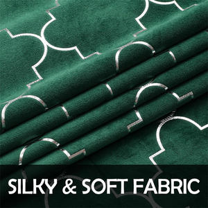 Tende di natale in velluto <span class=keywords><strong>verde</strong></span> camera oscurante luce del <span class=keywords><strong>sole</strong></span> tende bloccanti modello marocchino stampa metallica tende oscuranti - Product Image 4