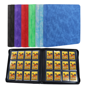 Álbum de Fotos Torson em Couro PU para 216 Cartas Fichário de 9 Bolsos com Carregamento Superior e Logotipo OEM para Yugioh TCG Pokémon Go Cartões Postais Denim - Product Image 2