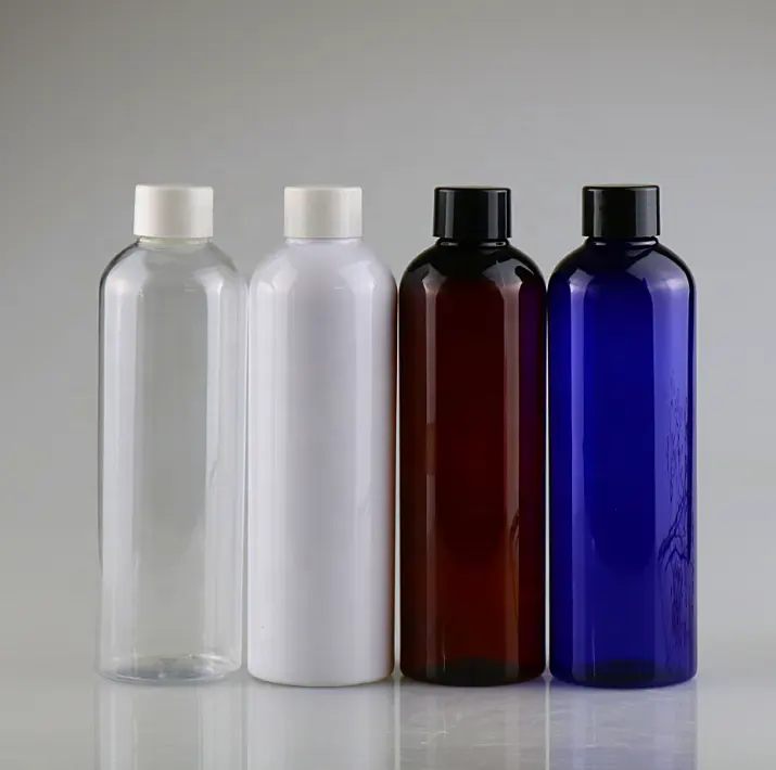 Лидер продаж, пластиковая бутылка с винтовой крышкой объемом 250 мл, зеленая, янтарная, синяя, производители ПЭТ пластиковых бутылок