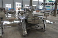 Wogoal Edelstahl-Doppelwandkessel Planetenmischer für Karamell-Popcorn Elektrisch/Gas/Kippbar Beheizt