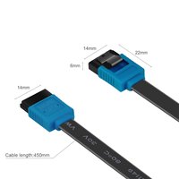 BENFEI Paquete de 3 Cables Adaptadores SATA III de 6 Gbps, 18 Pulgadas (45,7 cm), Conductor de Cobre Puro, Conectores Niquelados, Carcasa de ABS