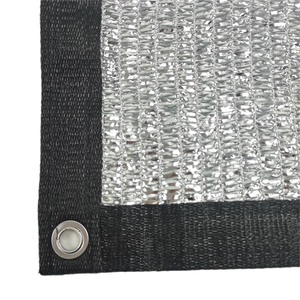 Batawa BW-LS70 Silver Rectangle Woven HDPE <b>Light</b> Diffusing Shade Cloth <b>Netting</b> for Summer Outdoor Use - Product Image 2