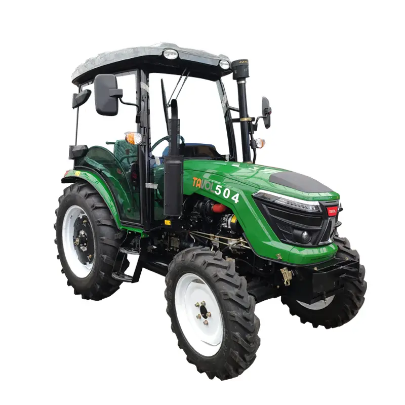 Mini tracteur agricole commerciale 55 cv, petite taille, 55hp, 4wd, jardin, avec attache