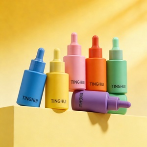 Custom LOGO Multi-Size 30ml 60ml 120ml Macaron Color Luxury Skincare Refill Package Empty <b>Glass</b> <b>Dropper</b> <b>Bottle</b> - Product Image 3