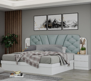 Stile <span class=keywords><strong>moderno</strong></span> camera da letto mobili personalizzabili in legno mobili per la casa <span class=keywords><strong>con</strong></span> caratteristiche di stoccaggio all'ingrosso diretto della fabbrica prezzo economico - Product Image 5