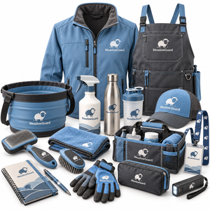 Sheep Farm Branded Merchandise Fleece Jackets Lunch Bags Travel Mugs Notebooks Gloves and Employee Gift Sets for Ranch Teams - Product Image 1