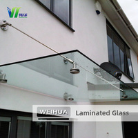 Verre trempé plat haute résistance pour auvent, sur mesure, transparent, pour abri de pluie et protection solaire extérieure