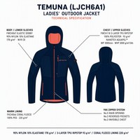 Veste softshell pour femme Alpine PRO, respirante, coupe-vent, extensible, avec capuche, pour la randonnée printemps-automne