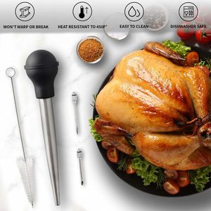 <span class=keywords><strong>Zulay</strong></span> Kitchen Jeringa de Acero Inoxidable para Desgrasado de Pavo, de Grado Alimenticio, con Bulbo de Succión de Silicona, Tamaño Grande, 2 Piezas Desmontables - Product Image 2