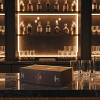 Cajas de Papel Rígido Personalizadas con Cierre Magnético para Botellas de Vino y Whisky, Diseño de Cajón Deslizable, Grabado en Cuatro Colores, Marca Personalizada