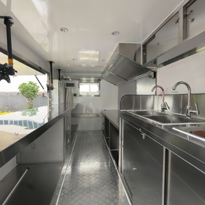 Remorque de cuisine mobile entièrement équipée pour la vente de hot-dogs, glaces et burgers – Kit de cuisine mobile en aluminium pour la restauration rapide - Product Image 6