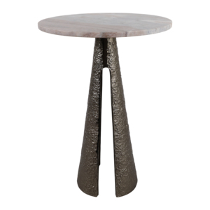 Tavolino in marmo con base in metallo, piccolo tavolino da salotto o camera da letto - Product Image 1