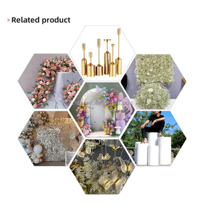 FW yeni tasarım düğün kemer zemin yapay çiçek kemer Metal standı parti sahne dekorasyon için - Product Image 5