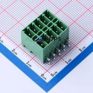 MX15EDGRHB-3.5-2*05P-GN01-Cu-A Plug-in Terminal Block Bent Lead Through Hole,P=3.5mm Board-to-Board / Socket - Closed 1x5P 3.5mm - Product Image 1