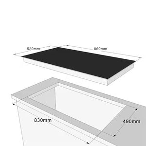 Bán chạy nhất 5 Burner điện cảm ứng đung HOB Chất lượng cao được xây dựng trong điều khiển cảm ứng thép không gỉ năng lượng hiệu quả lớp - Product Image 5