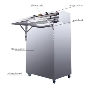 Mesin penyegel vakum otomatis multifungsi atas meja mesin pembungkus vakum eksternal yang dapat disesuaikan untuk teh Makanan Laut