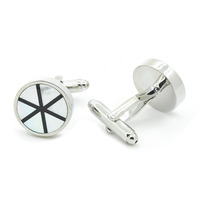 Boutons de manchette élégants en nacre, personnalisés pour homme, accessoire de mode pour costume et chemise, bijoux tendance pour mariage et smoking, cadeau