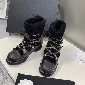 Chaussures de créateur en gros, mode hiver, bottes de neige chaudes pour femmes en peau de mouton avec strass, bottes de luxe de marque haut de gamme - Product Image 4