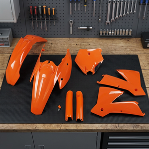 Kit di plastica pieno di 127 arancione per KTM SX 125 accessori per moto a 2004 2004 - Product Image 3