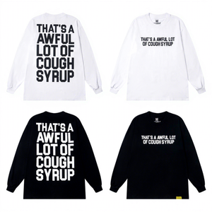 Felpa con Cappuccio di Alta Qualità 100% Cotone Abbigliamento Uomo Streetwear Maniche Lunghe 'THAT'S a AWFUL <span class=keywords><strong>LOT</strong></span> of COUGH SYRUP' Felpa Oversize per Uomo - Product Image 1
