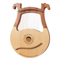 Wholesale 19-String Lyre Musical Instruments Different Shapes Wooden Material Online Selling Music Instrument Accessories