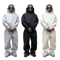 Ensemble Surdimensionné Personnalisé Streetwear de Haute Qualité 100% Coton avec Pantalon de Survêtement et Sweat à Capuche Empilés pour Hommes - Fabricant