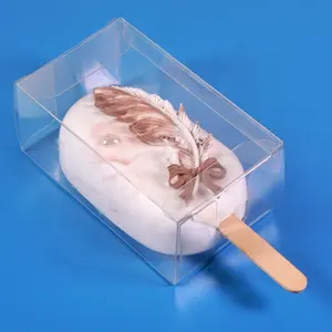 Clear Transparent Cakesicle Box for a single cakesicle - Purple Cupcakes