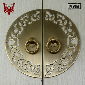 Hollow Round Brass Cabinet Handle Chinese Style 1.5mm Thick For Wardrobe <b>Door</b> - Product Image 3