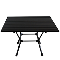 Table de camping pliante carrée en aluminium, pliable et portable pour l'extérieur, avec logo personnalisé, réglable en hauteur
