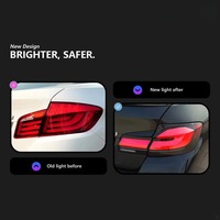 Feux arrière HETOP F10 2011-2017 Série 5 520i M5 Design Venom modifié G30 G38 Feux arrière de voiture LED DRL Blanc clair pour BMW