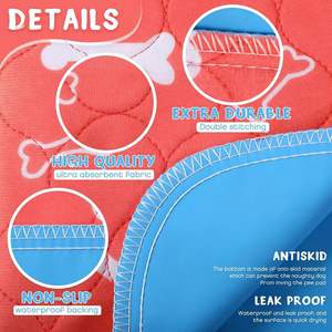 Almohadillas para orinar de cachorro duraderas absorbentes de alta calidad, almohadillas para orinar reutilizables lavables a máquina para perros, almohadillas de orina impermeables - Product Image 4