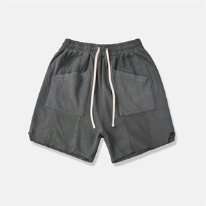 Short d'entraînement personnalisé de haute qualité de 5 pouces noir pour hommes short de sport en coton pour hommes broderie - Product Image 2