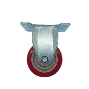 Mitteltrag doppelkugellager feste starre Rolllenrad-Baugruppe aus <span class=keywords><strong>PVC</strong></span> Kunststoff 3" 4" 5" Platten Rollen für Handwagen - Product Image 1