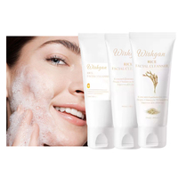 Nettoyant Visage Crème de Riz AHA Contrôle du Sébum Nettoyage en Profondeur Crème Wishgan Tous Types de Peau Usine Marque Privée