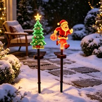 Lampes solaires décoratives de Noël à LED, étanches IP65, pour jardin, pelouse extérieure, lumières LED colorées