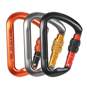 Mousqueton à verrouillage automatique pour l'industrie lourde, multifonction, 30KN, pour activités d'escalade en extérieur, en aluminium aviation 7075 anodisé - Product Image 1