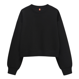 <b>Women's</b> High Quality Fashionable Casual Sporty Retro Heavyweight Pullover Hoodie New Autumn Style Solid Color Sweater - Product Image 5