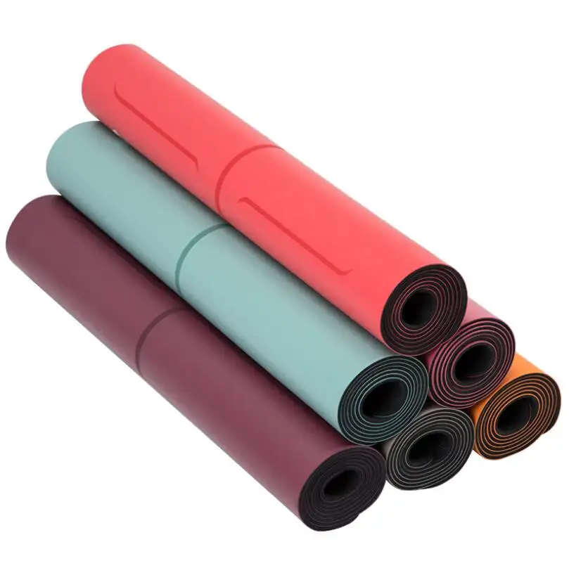 Hochwertige kunden spezifische Matte De Yoga PU Yoga matte Gedruckte 5mm Übung Natürliche PU Gummi Yoga matte