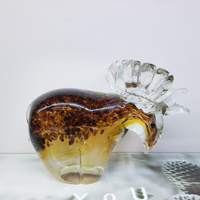 Sculpture de cerf en verre de cristal, figurine animale pour la décoration de bureau à domicile, art du verre artisanal, cerf, centre de table de salon