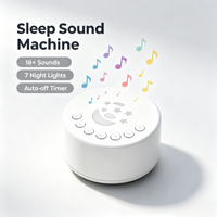 Machine à bruit blanc pour bébé et adulte, veilleuse RGB en plastique à piles avec projection étoiles et lune, 18 mélodies apaisantes, aide au sommeil