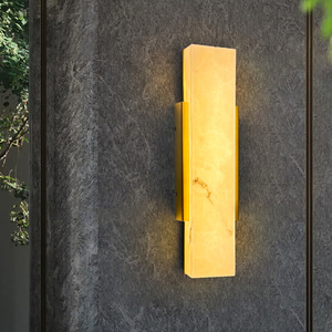Lampe murale LED extérieure étanche, design minimaliste en marbre, pour éclairage extérieur de portail de cour, angle de faisceau de 20 degrés - Product Image 1