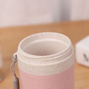 YS789 Cadeau d'entreprise Mug en plastique écologique sans BPA 350 ml en fibre de paille de blé avec logo personnalisé Bouteilles d'eau imprimées - Product Image 2