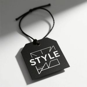 Custom Luxury Garment Swing <b>Tags</b> <b>Clothes</b> Label Print Name Logo Recycled Paper Hangtags Shoes Bags Customized Designs 300-800gsm - Product Image 5