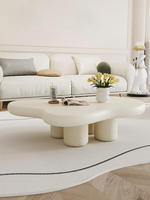 Table basse Wabi Sabi au design nuage irrégulier nordique, mobilier de maison moderne et simple de designer