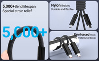 Cable TUTI de Alta Calidad y Alta Velocidad, USB 4.0 Thunderbolt 5 de 2m, 240w, 40Gbps, 8k60hz, Thunderbolt 4 Pro para Laptop/Teléfono