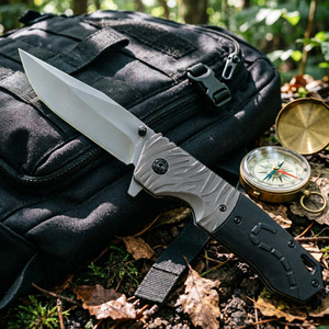 Couteau de survie pliable de poche FB-1630 en acier inoxydable 3Cr13 avec manche en alliage d'aluminium pour le camping en extérieur – Vente en gros petites commandes - Product Image 1