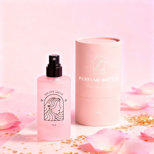 Flacon de <span class=keywords><strong>parfum</strong></span> en verre rose populaire 30 ml Cylindre rond Vaporisateur en verre avec bouchon noir <span class=keywords><strong>argent</strong></span>é pour femmes et filles 50 ml Parfums - Product Image 4